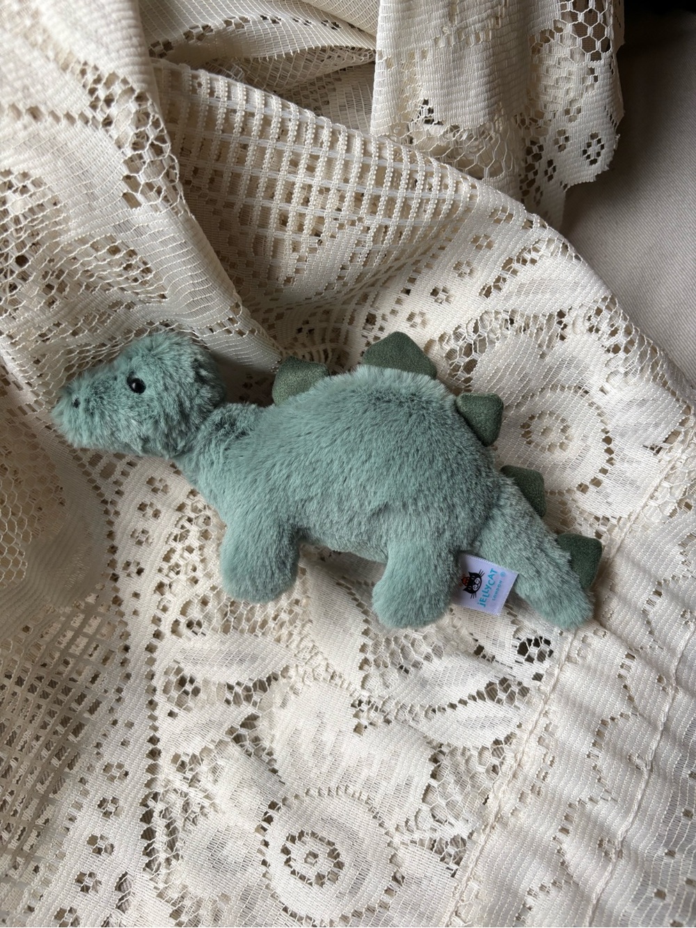 Jellycat Fossilly Mini Stegosaurus Green Dino Stuffed Animal
